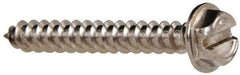 Value Collection - #8 Hex Washer Head Slotted Sheet Metal Screw - Stainless Steel, 1-1/4" Length Under Head, Grade 316 - Eagle Tool & Supply