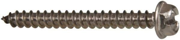 Value Collection - #8 Hex Washer Head Slotted Sheet Metal Screw - Stainless Steel, 1-1/2" Length Under Head, Grade 316 - Eagle Tool & Supply