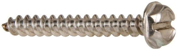 Value Collection - #10 Hex Washer Head Slotted Sheet Metal Screw - Stainless Steel, 3/4" Length Under Head, Grade 316 - Eagle Tool & Supply