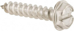 Value Collection - #10 Hex Washer Head Slotted Sheet Metal Screw - Stainless Steel, 1" Length Under Head, Grade 316 - Eagle Tool & Supply