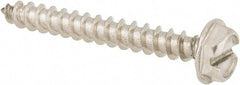 Value Collection - #10 Hex Washer Head Slotted Sheet Metal Screw - Stainless Steel, 1-1/2" Length Under Head, Grade 316 - Eagle Tool & Supply
