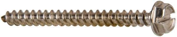Value Collection - #10 Hex Washer Head Slotted Sheet Metal Screw - Stainless Steel, 2" Length Under Head, Grade 316 - Eagle Tool & Supply