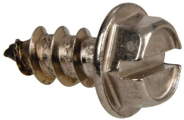 Value Collection - #12 Hex Washer Head Slotted Sheet Metal Screw - Stainless Steel, 1/2" Length Under Head, Grade 316 - Eagle Tool & Supply