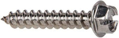 Value Collection - #12 Hex Washer Head Slotted Sheet Metal Screw - Stainless Steel, 1-1/4" Length Under Head, Grade 316 - Eagle Tool & Supply