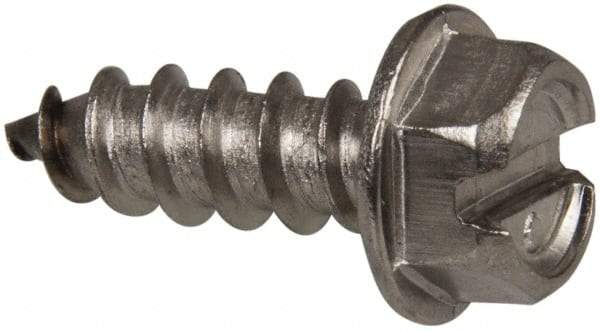 Value Collection - #14 Hex Washer Head Slotted Sheet Metal Screw - Stainless Steel, 3/4" Length Under Head, Grade 316 - Eagle Tool & Supply
