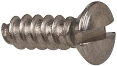 Value Collection - #4 Oval Head Slotted Sheet Metal Screw - Stainless Steel, 3/8" OAL, Grade 316 - Eagle Tool & Supply