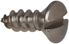 Value Collection - #6 Oval Head Slotted Sheet Metal Screw - Stainless Steel, 3/8" OAL, Grade 316 - Eagle Tool & Supply