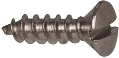 Value Collection - #6 Oval Head Slotted Sheet Metal Screw - Stainless Steel, 1/2" OAL, Grade 316 - Eagle Tool & Supply