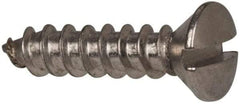 Value Collection - #6 Oval Head Slotted Sheet Metal Screw - Stainless Steel, 5/8" OAL, Grade 316 - Eagle Tool & Supply