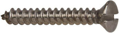 Value Collection - #6 Oval Head Slotted Sheet Metal Screw - Stainless Steel, 1" OAL, Grade 316 - Eagle Tool & Supply