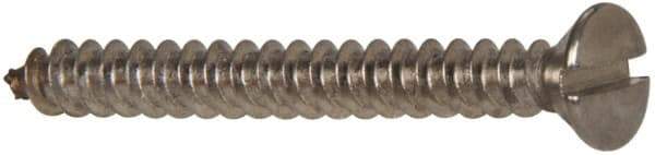 Value Collection - #6 Oval Head Slotted Sheet Metal Screw - Stainless Steel, 1-1/4" OAL, Grade 316 - Eagle Tool & Supply