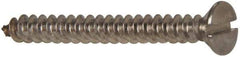 Value Collection - #6 Oval Head Slotted Sheet Metal Screw - Stainless Steel, 1-1/4" OAL, Grade 316 - Eagle Tool & Supply