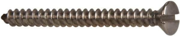 Value Collection - #6 Oval Head Slotted Sheet Metal Screw - Stainless Steel, 1-1/2" OAL, Grade 316 - Eagle Tool & Supply