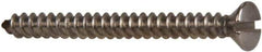 Value Collection - #6 Oval Head Slotted Sheet Metal Screw - Stainless Steel, 1-1/2" OAL, Grade 316 - Eagle Tool & Supply