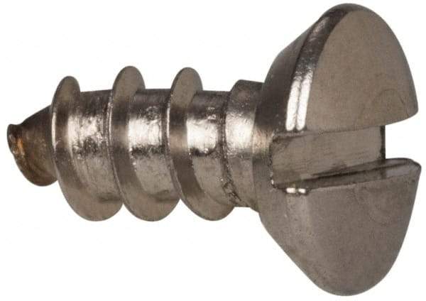 Value Collection - #8 Oval Head Slotted Sheet Metal Screw - Stainless Steel, 3/8" OAL, Grade 316 - Eagle Tool & Supply