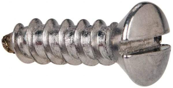 Value Collection - #8 Oval Head Slotted Sheet Metal Screw - Stainless Steel, 5/8" OAL, Grade 316 - Eagle Tool & Supply