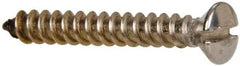 Value Collection - #8 Oval Head Slotted Sheet Metal Screw - Stainless Steel, 1-1/4" OAL, Grade 316 - Eagle Tool & Supply