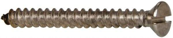 Value Collection - #8 Oval Head Slotted Sheet Metal Screw - Stainless Steel, 1-1/2" OAL, Grade 316 - Eagle Tool & Supply