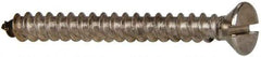 Value Collection - #8 Oval Head Slotted Sheet Metal Screw - Stainless Steel, 1-1/2" OAL, Grade 316 - Eagle Tool & Supply
