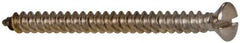 Value Collection - #8 Oval Head Slotted Sheet Metal Screw - Stainless Steel, 2" OAL, Grade 316 - Eagle Tool & Supply