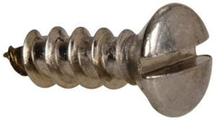 Value Collection - #10 Oval Head Slotted Sheet Metal Screw - Stainless Steel, 5/8" OAL, Grade 316 - Eagle Tool & Supply