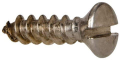 Value Collection - #10 Oval Head Slotted Sheet Metal Screw - Stainless Steel, 3/4" OAL, Grade 316 - Eagle Tool & Supply