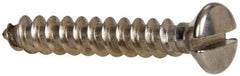 Value Collection - #10 Oval Head Slotted Sheet Metal Screw - Stainless Steel, 1-1/4" OAL, Grade 316 - Eagle Tool & Supply