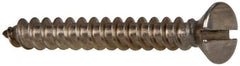Value Collection - #10 Oval Head Slotted Sheet Metal Screw - Stainless Steel, 1-1/2" OAL, Grade 316 - Eagle Tool & Supply