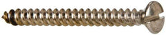 Value Collection - #10 Oval Head Slotted Sheet Metal Screw - Stainless Steel, 2" OAL, Grade 316 - Eagle Tool & Supply