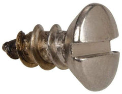 Value Collection - #12 Oval Head Slotted Sheet Metal Screw - Stainless Steel, 1/2" OAL, Grade 316 - Eagle Tool & Supply