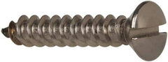 Value Collection - #12 Oval Head Slotted Sheet Metal Screw - Stainless Steel, 1-1/2" OAL, Grade 316 - Eagle Tool & Supply