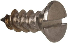 Value Collection - #14 Oval Head Slotted Sheet Metal Screw - Stainless Steel, 3/4" OAL, Grade 316 - Eagle Tool & Supply