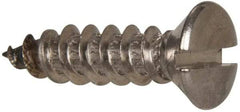 Value Collection - #14 Oval Head Slotted Sheet Metal Screw - Stainless Steel, 1" OAL, Grade 316 - Eagle Tool & Supply