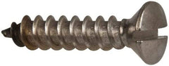 Value Collection - #14 Oval Head Slotted Sheet Metal Screw - Stainless Steel, 1-1/4" OAL, Grade 316 - Eagle Tool & Supply