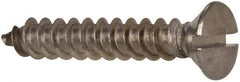 Value Collection - #14 Oval Head Slotted Sheet Metal Screw - Stainless Steel, 1-1/2" OAL, Grade 316 - Eagle Tool & Supply