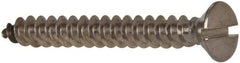 Value Collection - #14 Oval Head Slotted Sheet Metal Screw - Stainless Steel, 2" OAL, Grade 316 - Eagle Tool & Supply