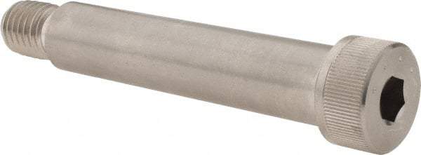 Made in USA - 3/4" Shoulder Diam x 3-1/2" Shoulder Length, 5/8-11 UNC, Hex Socket Shoulder Screw - 300, 18-8 Stainless Steel, Uncoated, 1/2" Head Height x 1" Head Diam - Eagle Tool & Supply