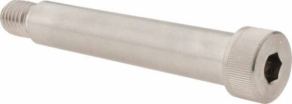 Made in USA - 3/4" Shoulder Diam x 4" Shoulder Length, 5/8-11 UNC, Hex Socket Shoulder Screw - 300, 18-8 Stainless Steel, Uncoated, 1/2" Head Height x 1" Head Diam - Eagle Tool & Supply