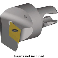 Kennametal - Right Hand Cut, Size KM2016, VB.. Insert Compatiblity, Internal or External Modular Turning & Profiling Cutting Unit Head - 17mm Ctr to Cutting Edge, 20mm Head Length, Through Coolant, Series KM Micro - Eagle Tool & Supply