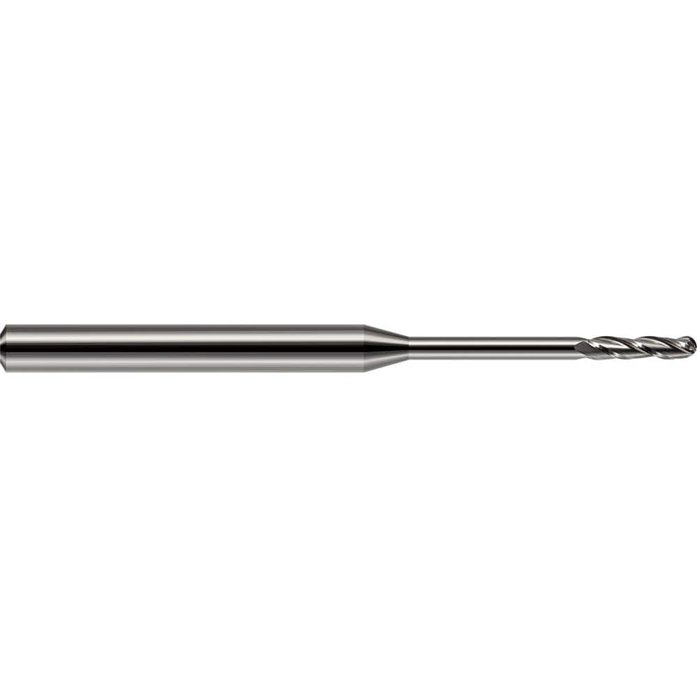 Harvey Tool - 1/8" Diam, 1" LOC, 3 Flute Solid Carbide Ball End Mill - Exact Industrial Supply