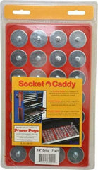 Triton - 28 Piece Capacity Socket Caddy - 1/4" Drive, Red - Eagle Tool & Supply