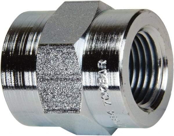 Enerpac - 3/8 NPTF Zinc-Plated Steel Hydraulic Hose Female Coupler - 10,000 psi - Eagle Tool & Supply