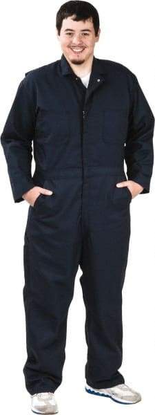 VF Imagewear - Size 46 Regular, Navy Blue, Zipper, General Purpose Coverall - 46" Chest, Cotton, Polyester, 7 Pockets - Eagle Tool & Supply