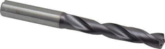 Kennametal - 27/64" 140° Solid Carbide Jobber Drill - TiAlN Finish, Right Hand Cut, Spiral Flute, Straight Shank, 118mm OAL, Standard Point - Eagle Tool & Supply