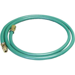 Dynabrade - 8mm ID x 12.7" OD 5' Long Multipurpose Air Hose - Male/Female Ends, 90 Working psi, Green - Eagle Tool & Supply