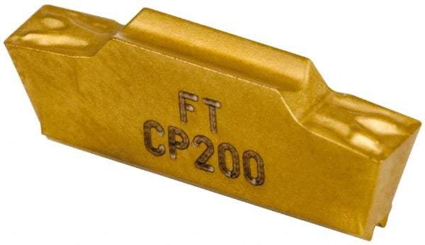 Seco - LCMF, 0.118" Cutting Width, FT, CP200 Grade, Double End Multi-Directional Turning Insert - TiAlN, TiN Coated - Eagle Tool & Supply