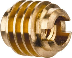 E-Z LOK - #6-32, Brass Knife Insert - 1/4" Drill, 1/4" Hole Diam, 3/8" Long, 1/2" Min Grip - Eagle Tool & Supply