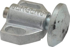 Jergens - 15/16" Body Width x 11/16" Body Len, 1/8" Stroke Len, 21/32" Btw Mt Hole Ctrs, Tangless Square Spring Locating Stop - 10 Lb Init End Force, 10 Lb Mid End Force, 10 Lb Final End Force, 3/4" Stop Head Width x 7/8" Stop Head Height - Eagle Tool & Supply