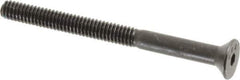 Value Collection - #8-32 UNC Hex Socket Drive, Flat Screw - Alloy Steel, Black Oxide Finish, Partially Threaded, 2" OAL - Eagle Tool & Supply