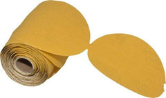Norton - 5" Diam, 150 Grit Aluminum Oxide Adhesive PSA Disc - Medium Grade, Gold, C Weighted Backing, Flexible - Eagle Tool & Supply